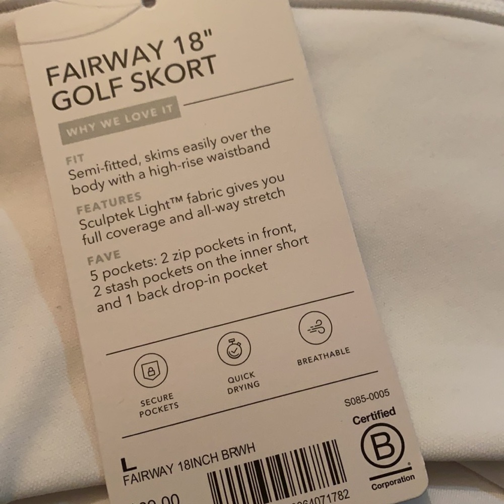 Athleta Fairway Golf Skort 18" - Picture 6 of 9